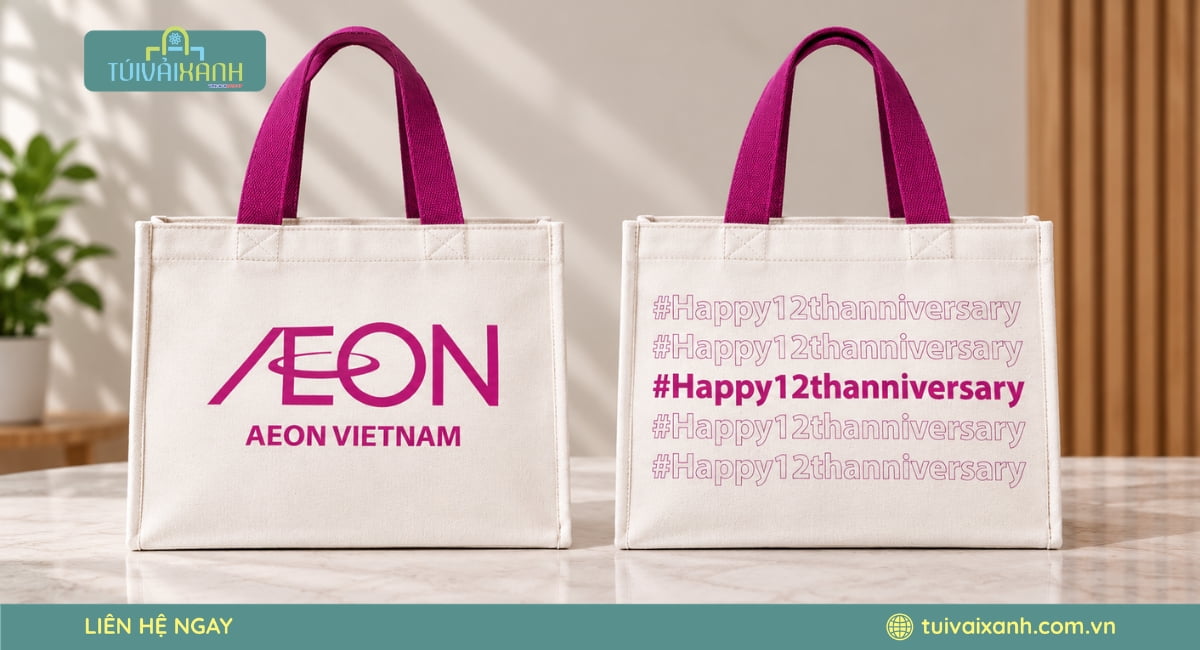 Túi Vải Bố Aeon Vietnam Cho Cột Mốc Kỷ Niệm 12 Năm